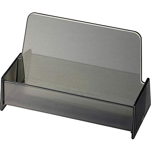 Officemate OIC Business Card Holder, Holds Up to 50 Cards, Smoke (97833)