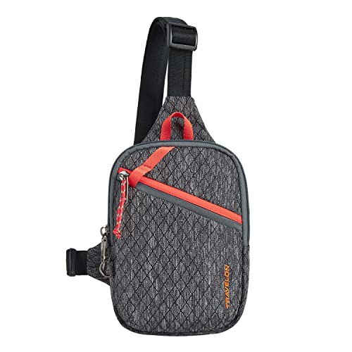 Travelon Greenlander Anti-Theft Compact Sling, Diamond Ash, 5" W x 7.25" H x 1.75" D