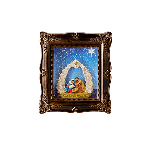 RAZ Imports 2022 Holiday Water Lanterns 9" Holy Family Lighted Water Picture Frame