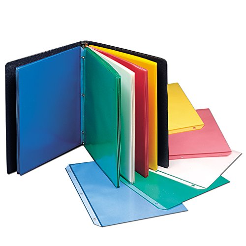 C-Line 62010 Colored Polypropylene Sheet Protector, Assorted Colors, 2", 11 x 8 1/2 (Box of 50)