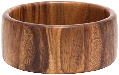 Lipper International 1143 Acacia Straight-Side Serving Bowl for Fruits or Salads, Small, 6" Diameter x 2.5" Height, Single Bowl