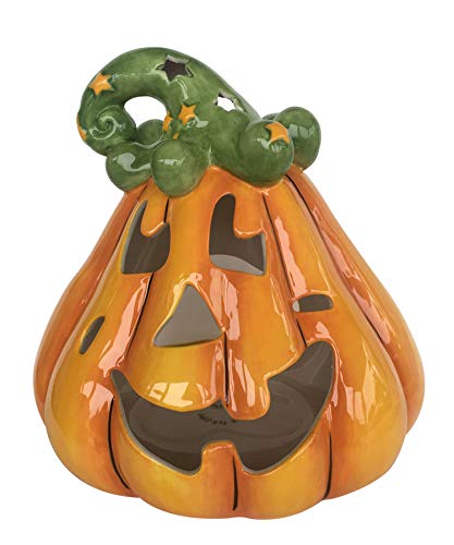 Blue Sky Clayworks Clayworks 6" x 5" x 6" Pumpkin Jack Tealight Candle Holder