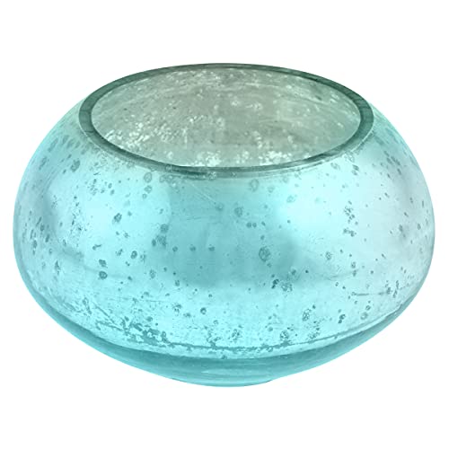 Karma Gifts,Turquoise Mercury Barrel Mini Votive