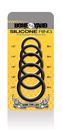 C1R RASCAL Boneyard Silicone Ring 5 Piece Kit, Black, 0.2 Pound