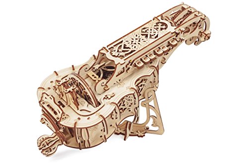 Ukidz UGears Mechanical Models 3-D Wooden Puzzle - Mechanical Hurdy-Gurdy Musical Instrument