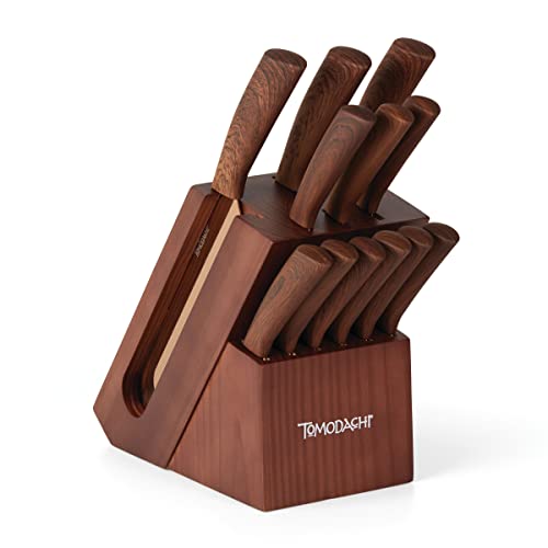 Hampton Forge Raintree Copper 13 Piece Block Set, Brown/Wood