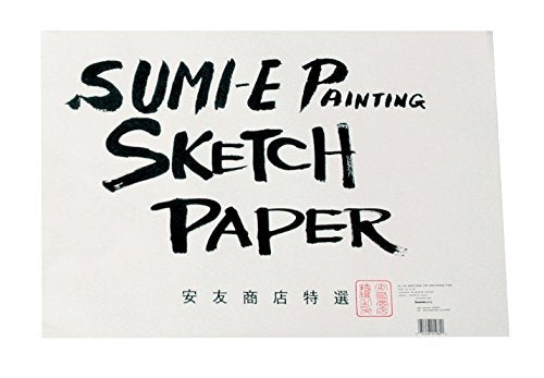 Yasutomo Hosho Paper Pad, 9 X 12 inches, 18 lb. 48 Sheets with Deckle Edges, Off-White (6H)
