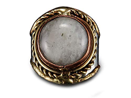 Anju Jewelry Janya Collection Essential Stone Cuff Ring with Moonstone
