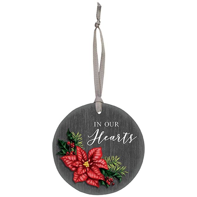 Carson Home Accents in Our Hearts Hanging Ornament, 3.5-inch Diameter