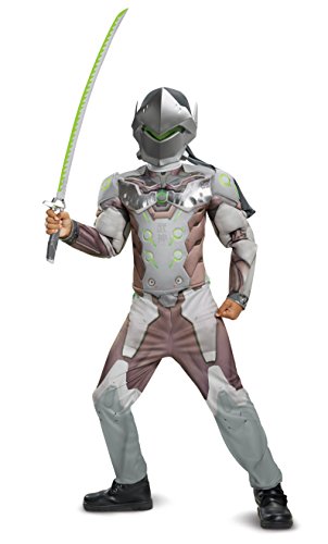 Disguise Genji Classic Muscle Child Costume, Gray, X-Large/(14-16)