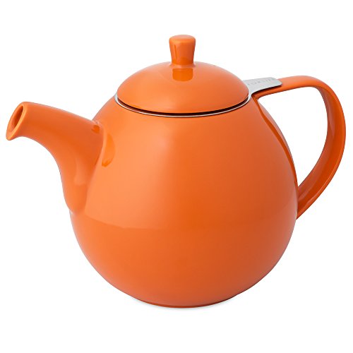 FORLIFE Curve Teapot with Infuser, 45-Ounce, Carrot