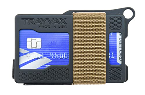 Trayvax Armored Summit Wallet, 3.75-inch Length, Coyote Brown, For Everyday Use, Card Holder