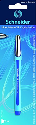 Rediform Schneider Pen, Slider MEMO XB (Extra Broad), Blister Pack, Blue (75023)