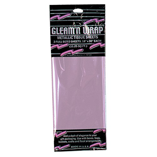 Beistle Gleam 'N Wrap Metallic Sheets (pink) Party Accessory  (1 count) (3/Pkg)
