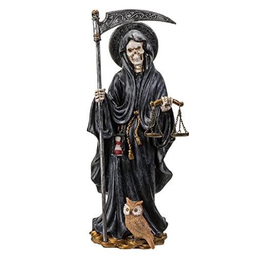 Pacific Trading Giftware Santa Muerte, 10.5-inch Height, Black, Cold Cast Resin, Home, Home D√©cor