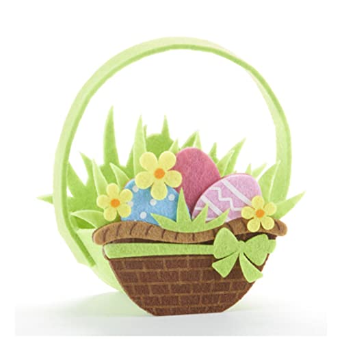 Delton Felt Brown Flower Basket, 4.90-inch Length