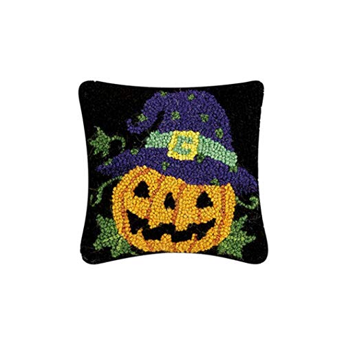 Peking Handicraft 31TG475C08SQ Pumpkin with Hat Hook Pillow, 8-inch Length