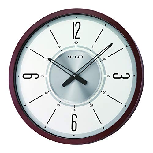 Seiko QXA759BLH Abbott Evokes a Sophisticated Watch Face Wall Clock, 20-inch Diameter, Plastic Cover