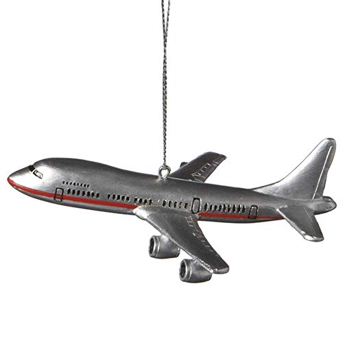 Ganz 1 X Commercial Airliner Resin Hanging Tree Ornament - Size 4.25 inch by Midwest-CBK