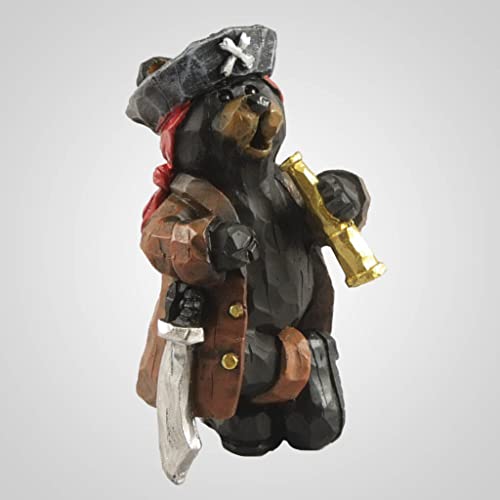 Lipco Captain Jack Pirate Bear Figurine, 4.25-inch Height, Polyresin