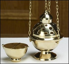 Christian Brands Autom Hanging Censer and Boat Set
