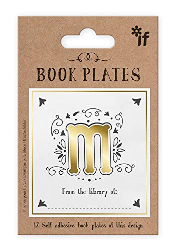 IF Letter Book Plates, Personalised - Letter M