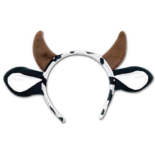 Beistle Cow Ears and Horns Headband Farm Theme Birthday Party Supplies Headwear