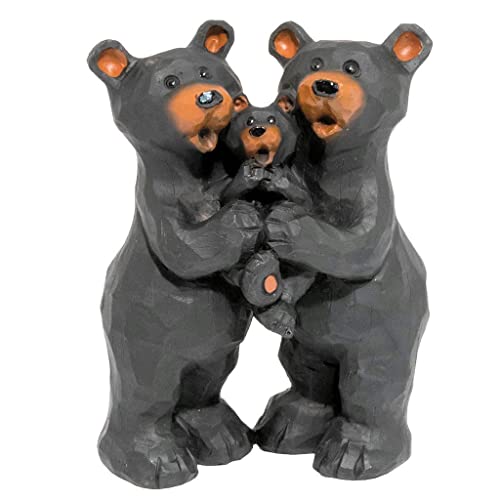 Lipco Black Bear Family with Baby Bear Figurine, 4.5-inches