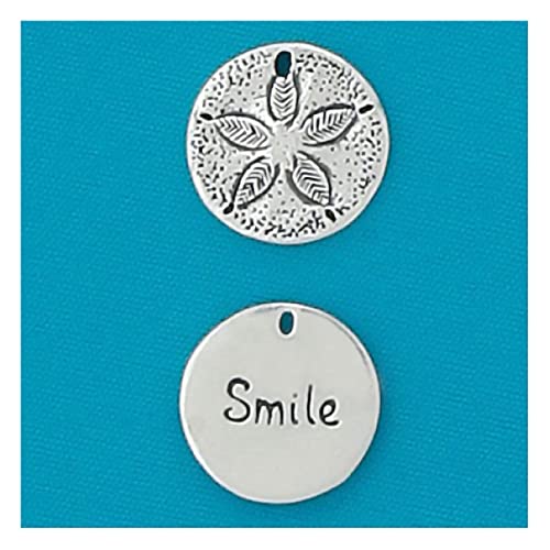 Basic Spirit Pocket Token Coin - Sanddollar Smile Small Spirit Shell - Handcrafted Pewter, Love Gift for Beach Ocean Coastal Lover Coin Collecting