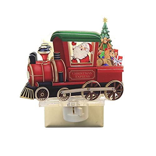 Roman 160232 Christmas Express with Santa Train Night Light, C7 Plug-in, 5-inch Height, Plastic