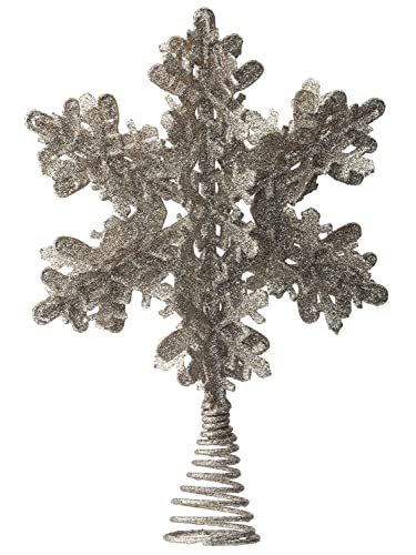 Regency International Glitter 3D Snowflake Tree Topper Ace/Box, 12 Inches, Christmas, Decor