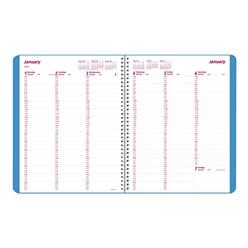 Rediform Brownline Mountain Weekly Planner 2023 with Twin Wire Binding and Mountain Design, 11-inch Height, Blue