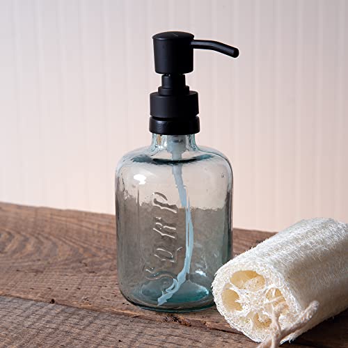 CTW Home Collection 370742 Glass Soap Dispenser, 8-inch Height
