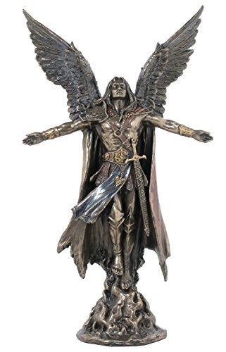 Unicorn Studio US 6.5 Inch Ascending Warrior Angel Cold Cast Bronze Sculpture Figurine