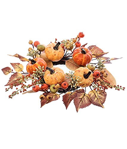 Regency International Berry Pumpkin Leaf Candle Ring, 12-Inch Diameter