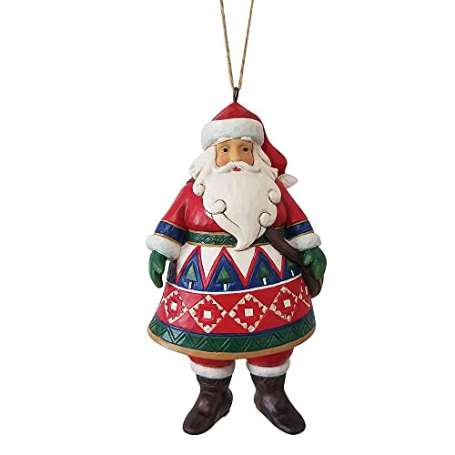 Enesco Jim Shore Heartwood Creek Lapland Santa with Satchel Hanging Ornament