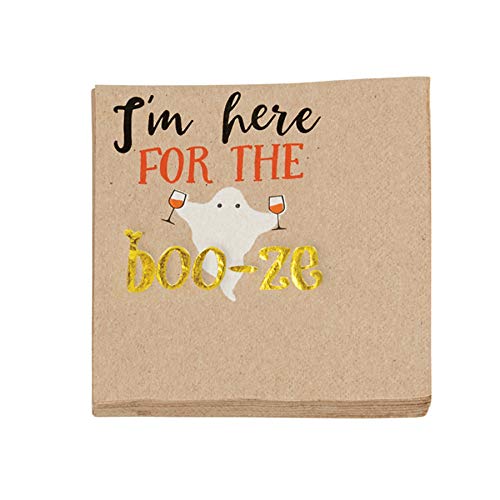 Mud Pie Booze Kraft Paper Napkins, 5" x 5"