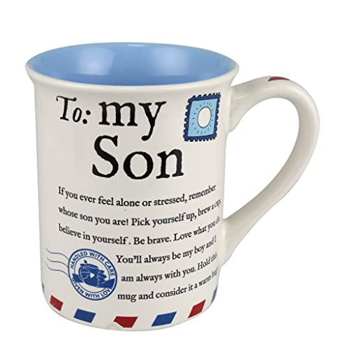 Enesco Our Name is Mud To My Son Mug, 4.53 Inch, Multicolor, 16 oz