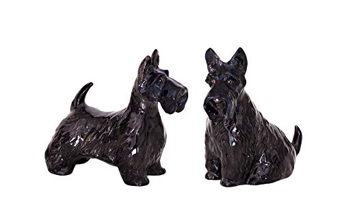 Blue Sky Clayworks 17776 Puppy Dog Scottish Terrier Scottie Salt and Pepper Shakers Ceramic