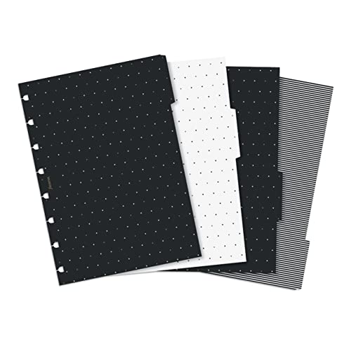 Rediform Filofax Refillable Notebook Accessory, Moonlight Collection, A5 Size, Notebook Dividers with Tabs, Set of Four (B132822)