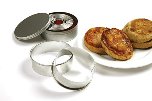 Bakeware Norpro Round Biscuit/Cookie Cutters 11 pieces, 4&quot diameter, Silver