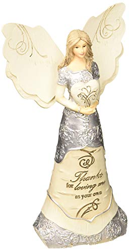 Pavilion Gift Company 6 Inch Collectible Elements Angel Figurine Thanks for Loving, Beige