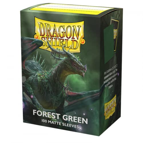 Arcane Tinmen Store Dragon Shield Sleeves ‚Äì Dragon Shield Matte: Forest Green 100 CT - MTG Card Sleeves are Smooth & Tough - Compatible with Pokemon & Magic The Gathering Cards