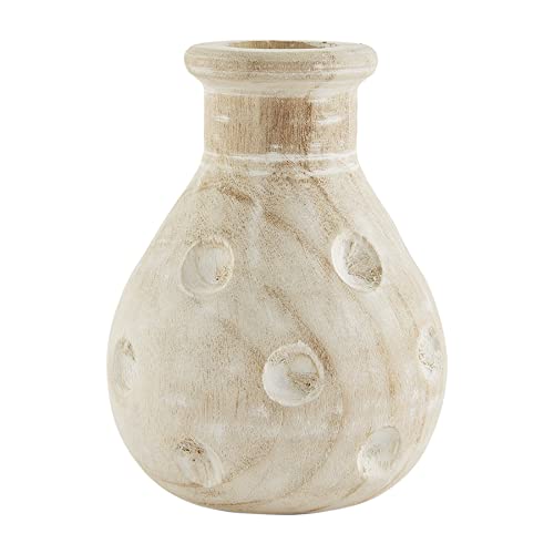 Mud Pie Paulownia Dotted Vase, Small, 7" x 6"dia