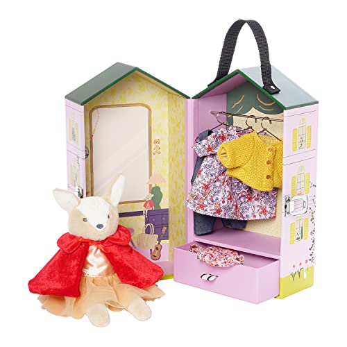Manhattan Toy Clara's Closet Portable Mini Deer Stuffed Animal Dress-Up 11-Piece Play Set for Kids 3+ Years and Up