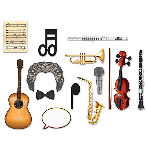 Beistle Classical Music Photobooth Party Props, 4¬¨¬®‚àö¬∂"-17¬¨¬®‚àö¬∂", Multicolor