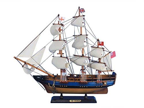 Hampton Iron Wooden HMS Bounty Tall Model Ship, 20"