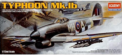 MRC Academy Hobby Model Kits Scale Model : Airplane & Jet Kits (1/72 Hawker Typhoon Mk.ib)