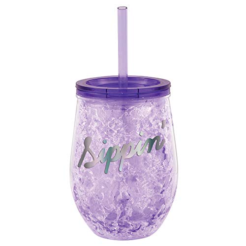 Creative Brands Slant Collections - Freezable Acrylic Wine Chiller Tumbler, 12-Ounce, Sippin&