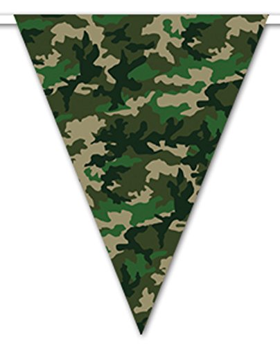 Beistle Camo Flag Pennant Banner Party Accessory (1 count) (1/Pkg)